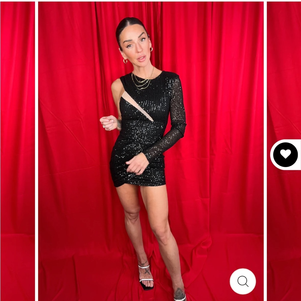 black sparkly sequins dress
